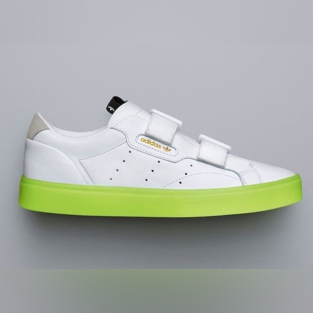 Like New 👀 Adidas Women’s Sleek White / Neon Sole